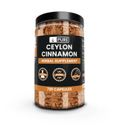 PURE ORIGINAL INGREDIENTS Ceylon Cinnamon Capsules bottle front view
