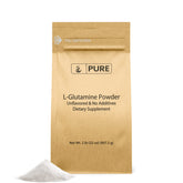 PURE ORIGINAL INGREDIENTS L-Glutamine Powder front view packaging