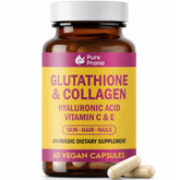 Pure Prana Glutathione & Vegan Collagen Builder capsules front view