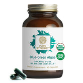 PURE SYNERGY Organic Blue Green Algae Capsules bottle front view