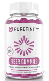PUREFINITY Inulin FOS Prebiotic Fiber Gummies front view