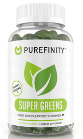 PUREFINITY Super Greens Gummies front view with packaging