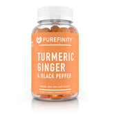 PUREFINITY Turmeric Ginger Gummies front view with packaging