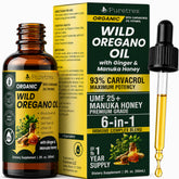 PURETREX Oregano Oil Supplement front view with dropper