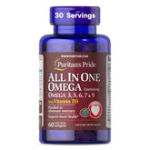 Puritan's Pride All in One Omega 60 Softgels front view