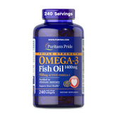 Puritan's Pride Triple Strength Omega-3 Fish Oil 1400mg front view