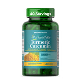 Puritan's Pride Turmeric Curcumin 1000 mg capsules front view