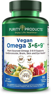 Purity Products Vegan Omega 3-6-9 Supplement front view