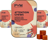 PYM Health Attention Chews mixed berry flavour front view