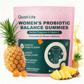 QualiLife Feminine Balance Gummies front view with packaging