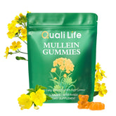 QualiLife Mullein Gummies front view with packaging