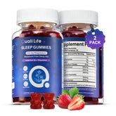 QualiLife Sleep Gummies 60 Count Strawberry flavour front view