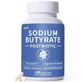 QUBIT Sodium Butyrate Prebiotic Capsules front view