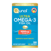 Qunol Omega-3 Softgels 1000mg front view packaging