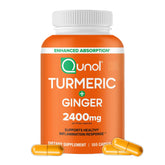 Qunol Turmeric Curcumin Capsules 2400mg front view