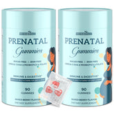 Quorinthiumax Prenatal Gummies front view, two bottles