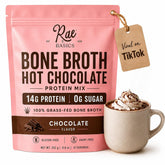 Rae Basics Bone Broth Hot Chocolate packaging front view