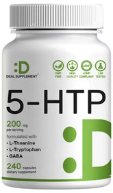 Red 5-HTP Supplement 240 capsules front view