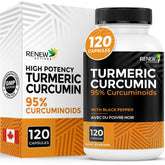 Renew Actives Turmeric Curcumin 120 capsules front view