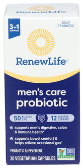 Renew Life Men's Care Probiotic 50B front view packaging