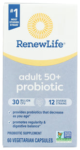 Renew Life Ultimate Flora Adult 50+ Probiotic 30 Billion 60 CT front view
