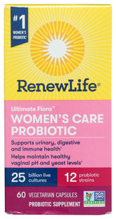 Renew Life Women's Wellness Probiotic 30 capsules front view