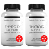 Research Labs Thyroid Extract Supplement front view with packaging