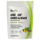 RESILLA Oregano Oil & Black Seed Oil Softgels front view