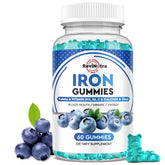 ReviNutra Iron Gummies 200g front view with blueberry flavour