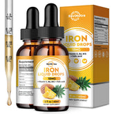 ReviNutra Liquid Iron Drops front view with pineapple flavour