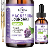 ReviNutra Magnesium Drops 1300mg grape flavour front view