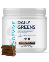 Revive Daily Greens Chocolate Supplement front view packaging