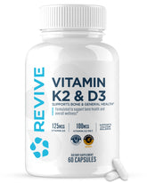 Revive Vitamin D3 & K2 softgels front view with packaging