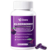 ReviveNerve Elvera Elderberry Capsules 60 Count front view