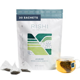 Rishi Tea Jasmine Green Tea 30 sachets front view packaging