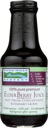 River Hills Harvest Elderberry Juice cold pressed 312g front view