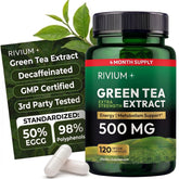 Rivium Green Tea Extract Capsules front view with packaging