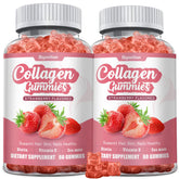 Riyuetian Collagen Gummies front view with natural strawberry flavour