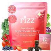 Rizz Spirulina Superfood Gummies front view packaging