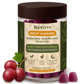 Rooterra Inner Bloom Sleep Gummies front view, grape flavour