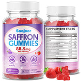 Saajoor Calm Clarity Gummies bottle front view with strawberry flavour