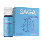SAGA Serenity daily wellness Shots front view with packaging