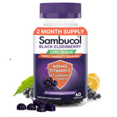 Sambucol Elderberry Gummies front view with packaging