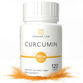 Sanare Lab Premium Curcumin Turmeric Capsules 360mg front view