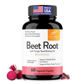 Sandhu's Beet Root Powder Capsules front view with bottle label