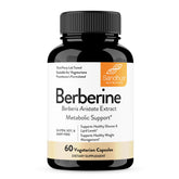Sandhu's Berberine HCL Supplement 500mg capsules front view