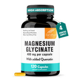 Sandhu's Magnesium Glycinate 400mg capsules front view