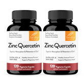 Sandhu's Quercetin Zinc Supplement 60 Capsules front view