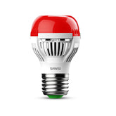 SANSI Deep Red Light Bulb front view with E26 base