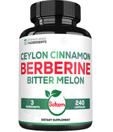 Satoomi Berberine Capsules bottle front view with 240 capsules